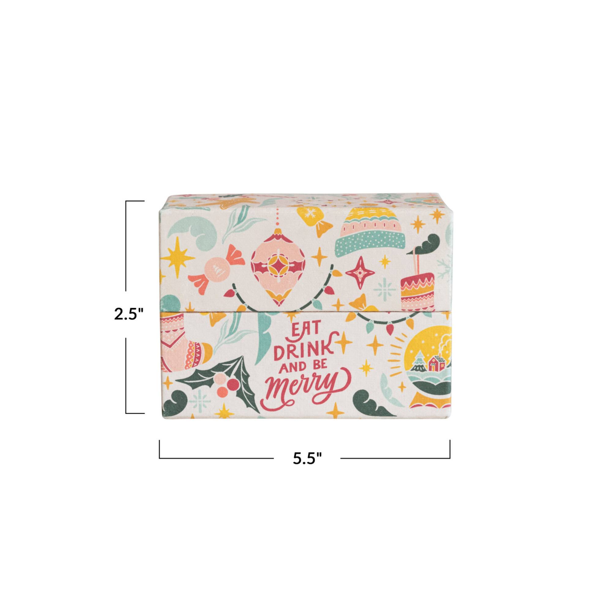 Hello Honey® Handmade Recycled Paper Recipe Box with 36 Recipe Cards